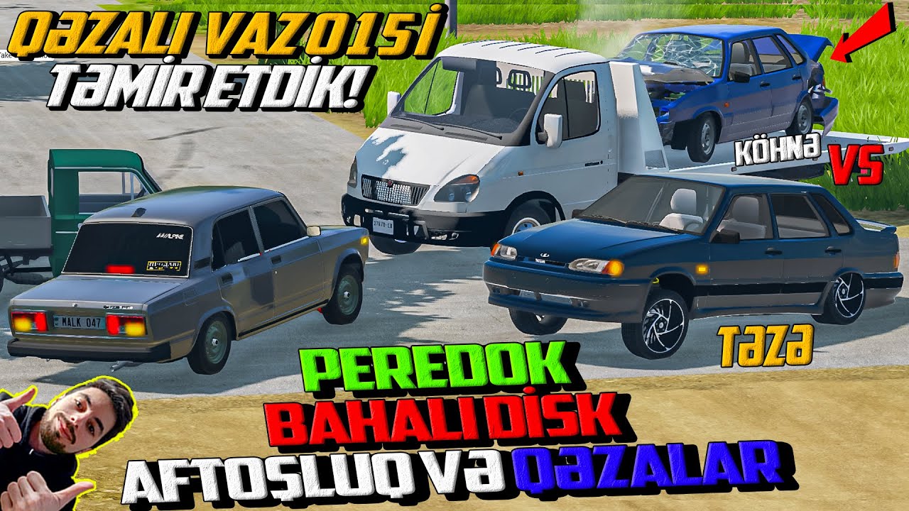 Qəzalı 015 Təmir Etdik 07 Matoru Vurdu Vaz 015 Aftoşluq  | 07 Maşın Oyunları | BeamNG #malikbedelov