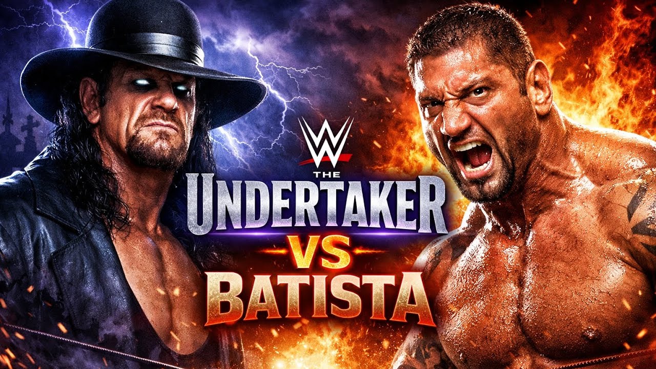 The Phenom vs The Animal – Undertaker vs Batista WWE War #wrestlinggames #wwe #trending #viral 