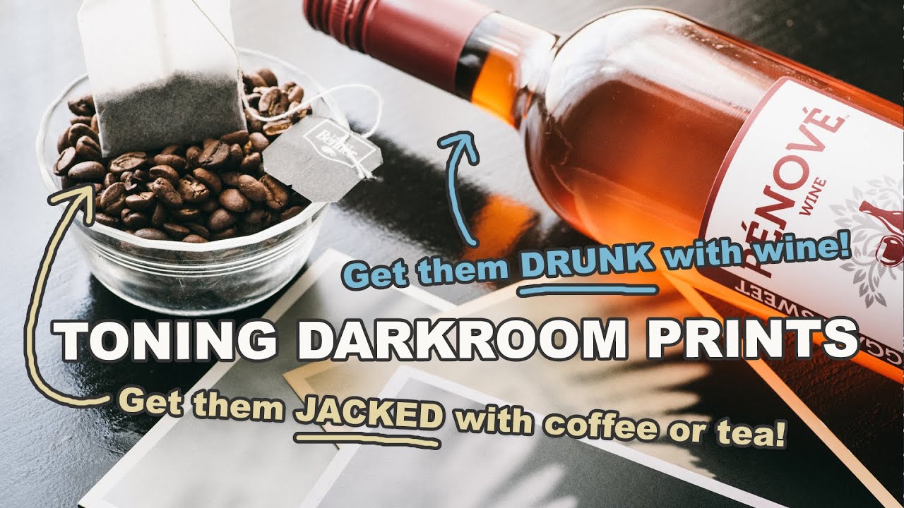 Coloring Darkroom Prints with Tea, Coffee, and Wine (Ilford RC Paper)
