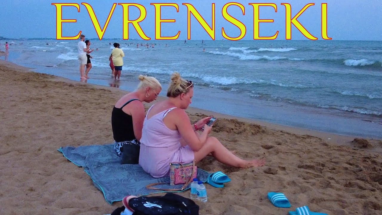 SIDE EVRENSEKI Promenade & beach Evening atmosphere 🇹🇷 TURKIYE #turkey #side #antalya #travel #beach