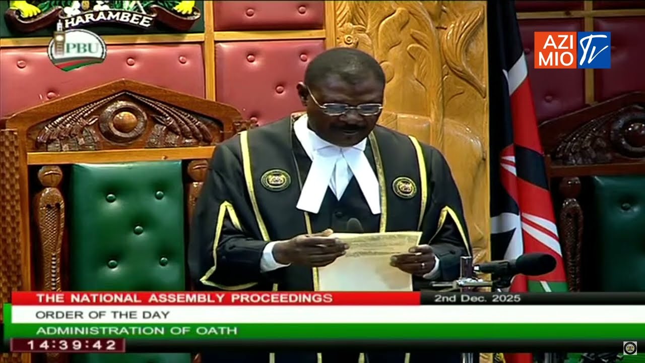 BREAKING! Speaker Wetang&rsquo;ula ANNOUNCES Swearing-In of Newly Elected MPs in Parliament