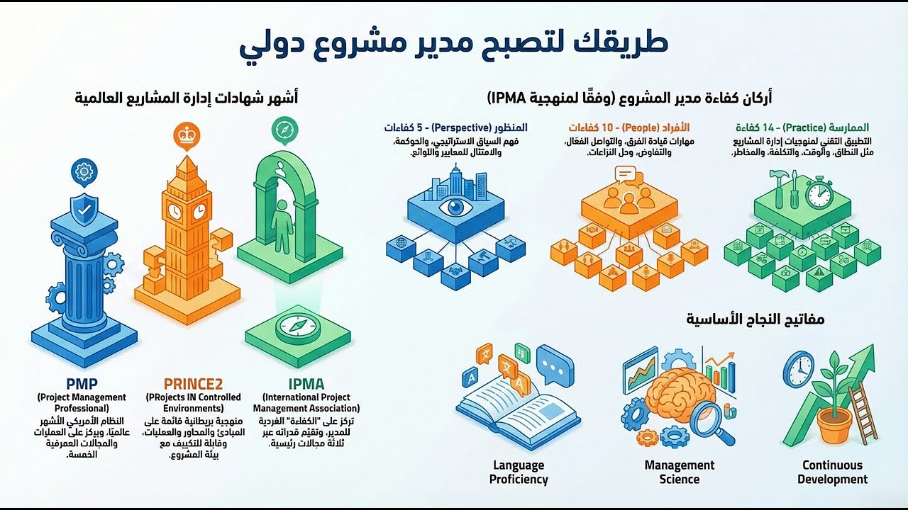 ملخص المحاضرة (1): الطريق لتكون مدير مشروع دولي