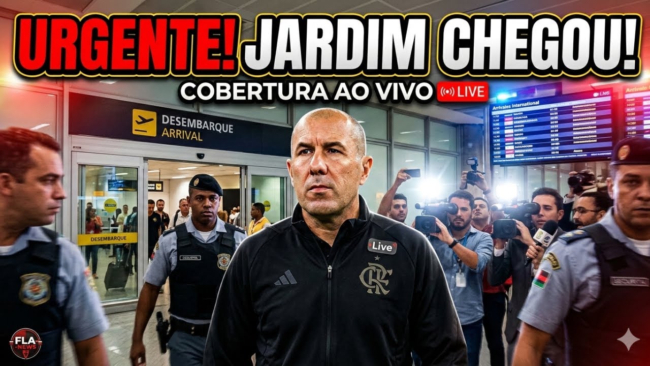 URGENTE: CHEGADA DO LEONARDO JARDIM AO VIVO AGORA DIRETO DO AEROPORTO - NOVO TREINADOR DO FLAMENGO