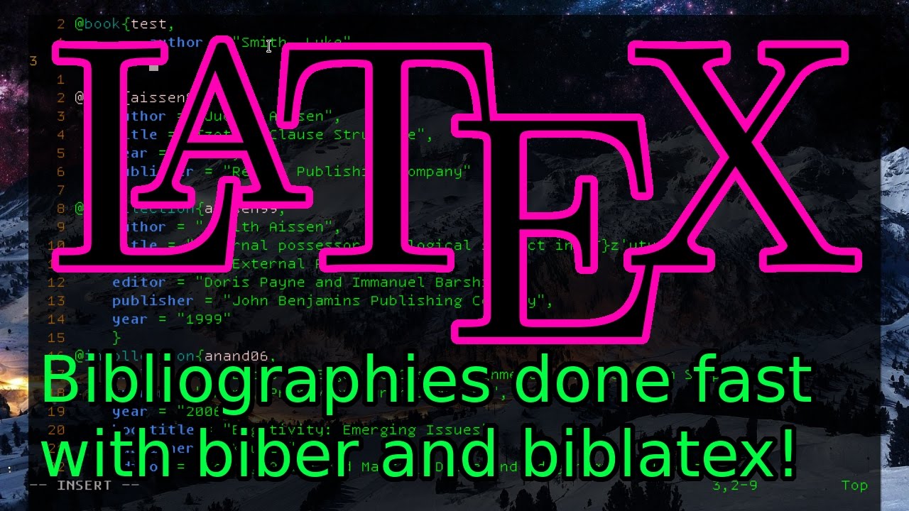 Learn LaTeX Tutorial (3): Making Bibliographies with Biber and BibLaTeX!