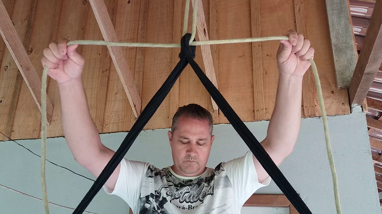 Ajustando altura da cadeira suspensa utilizando 2 cordas e n&oacute; comum