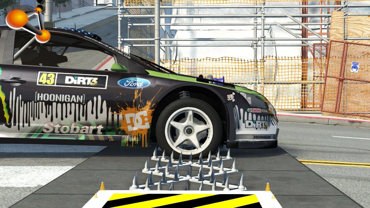 BeamNG.drive -The Spike Strip Stops Cars