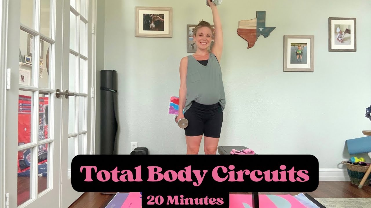 20-Minute Dumbbell Full Body Circuit Workout | Upper, Lower & Combo Moves | 45s Work / 15s Rest