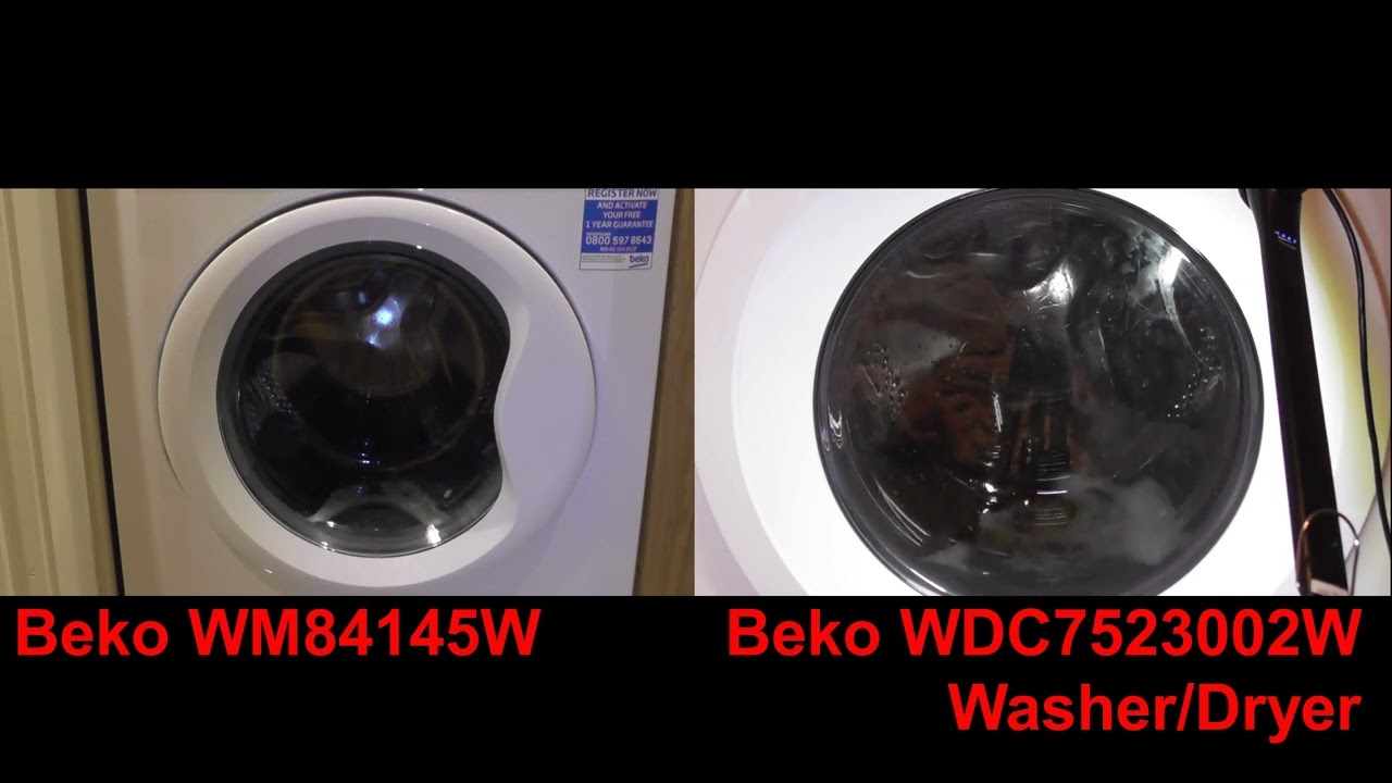 Beko WM84145W vs Beko WDC7523002W Washer/Dryer Hand Wash cycle wash race