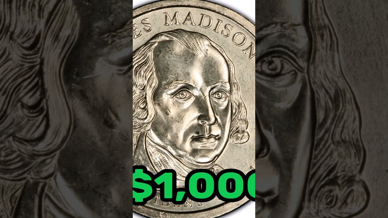 RARE Gold Dollar - Presidential James Madison #money #rare #coin #gold #fyp #trending #viralvideo