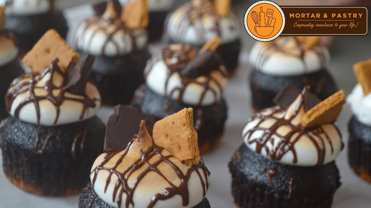 How to Make S'MORES CUPCAKE! | Ep. 39 | Mortar and Pastry