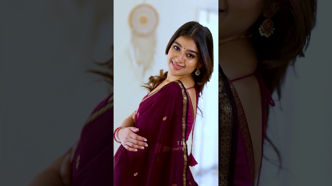 Deep wine and Magenta - Maheshwari Silk Cotton Saree | Shop @ www.thenmozhidesigns.com