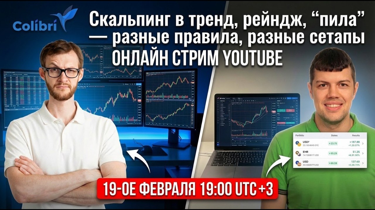 Скальпинг в тренде, рейндже и “пиле”: как стакан подтверждает режим рынка. COLIBRI.