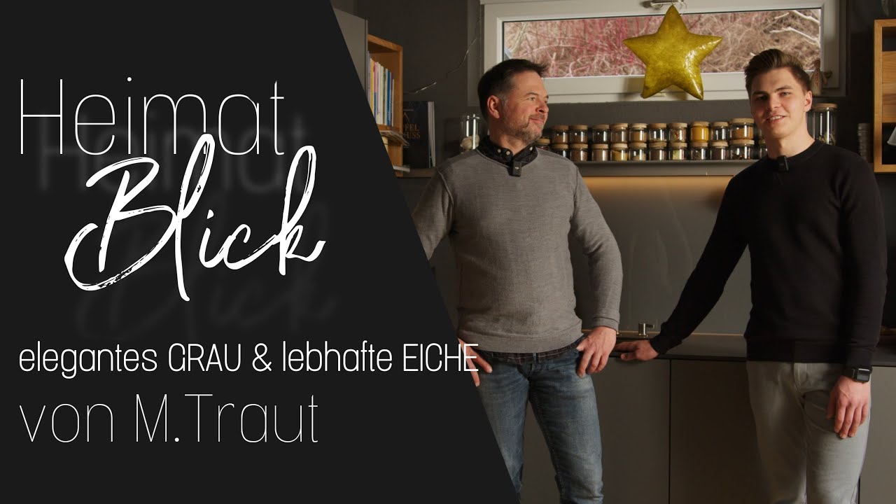 elegantes GRAU & lebhafte EICHE - ein M.Traut Wohnraum