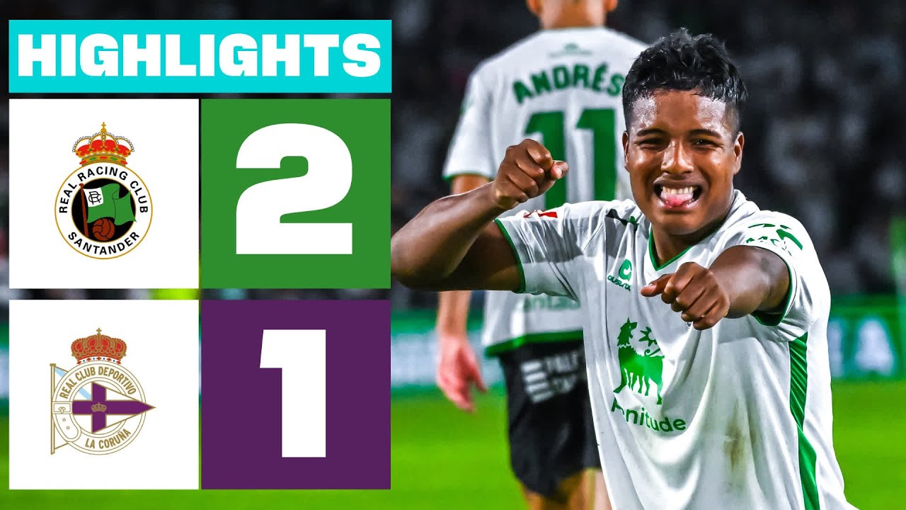 R. RACING CLUB 2 - 1 RC DEPORTIVO | RESUMEN LALIGA HYPERMOTION