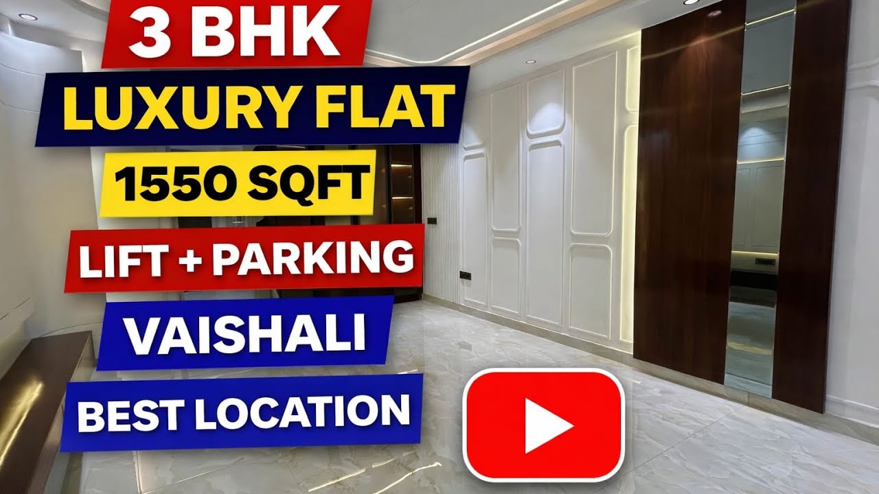 3 BHK FLAT IN VAISHALI 1550 SQFT LIFT PARKING BEST LOCATION 😍😍