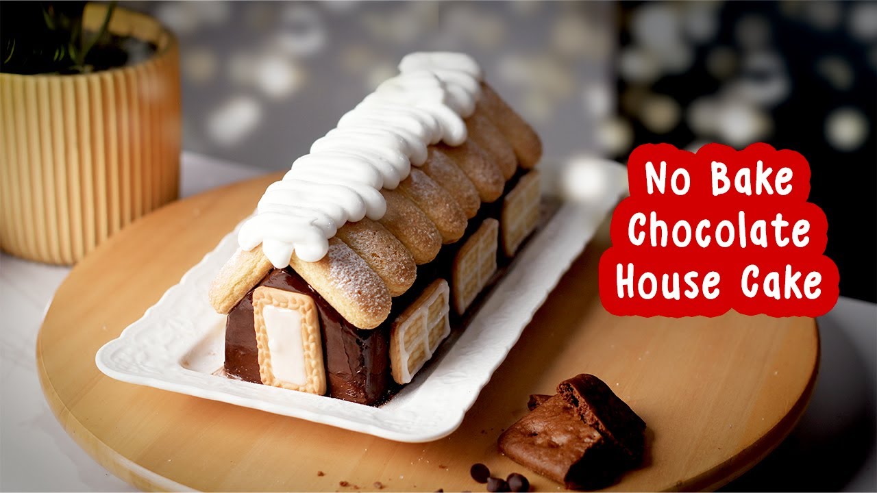Tanpa Oven 😋 Chocolate House Cake #food