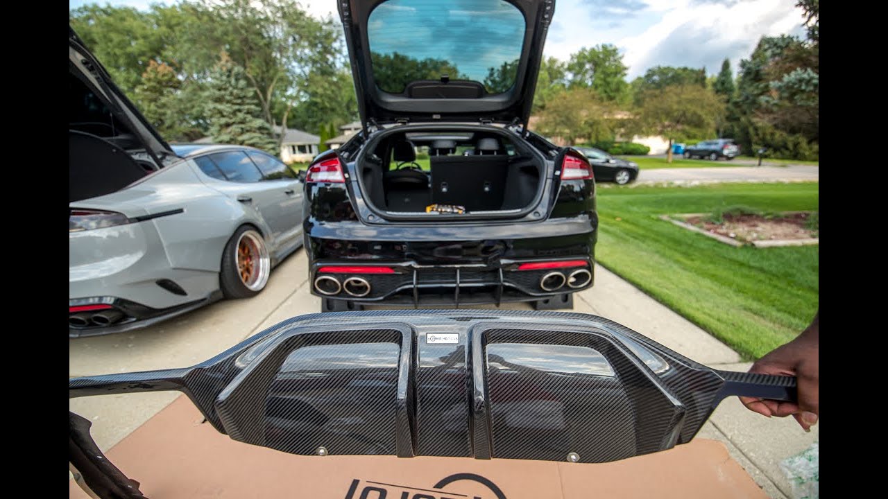 KIA STINGER   ADRO DIFFUSER INSTALLED!