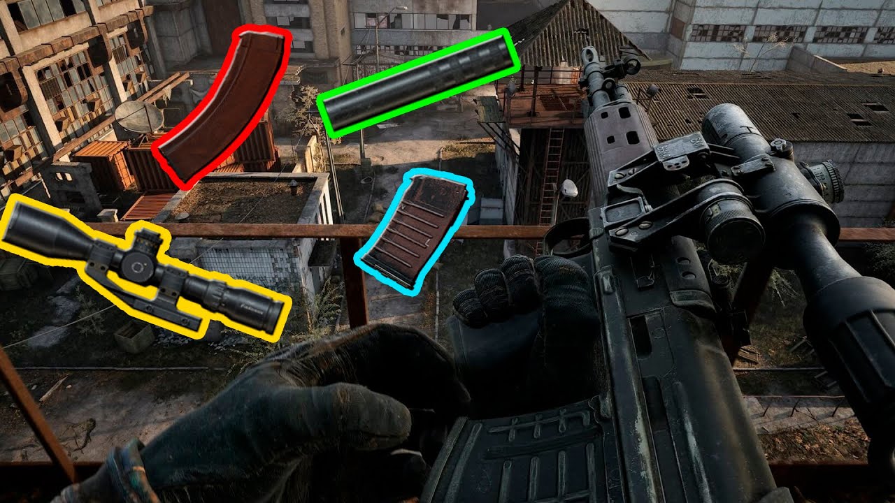 Найди все аддоны для оружий в S.T.A.L.K.E.R. 2 | Увеличенные/Двойные Магазины | Прицелы | Глушители