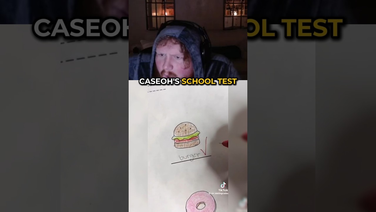 CaseOh Reacts To His School Test 😭 #caseoh #meme