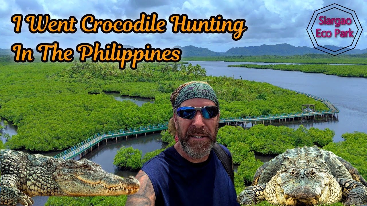 I WENT CROCODILE HUNTING IN THE PHILIPPINES - Del Carmen Mangrove Eco Park #philippines #siargao