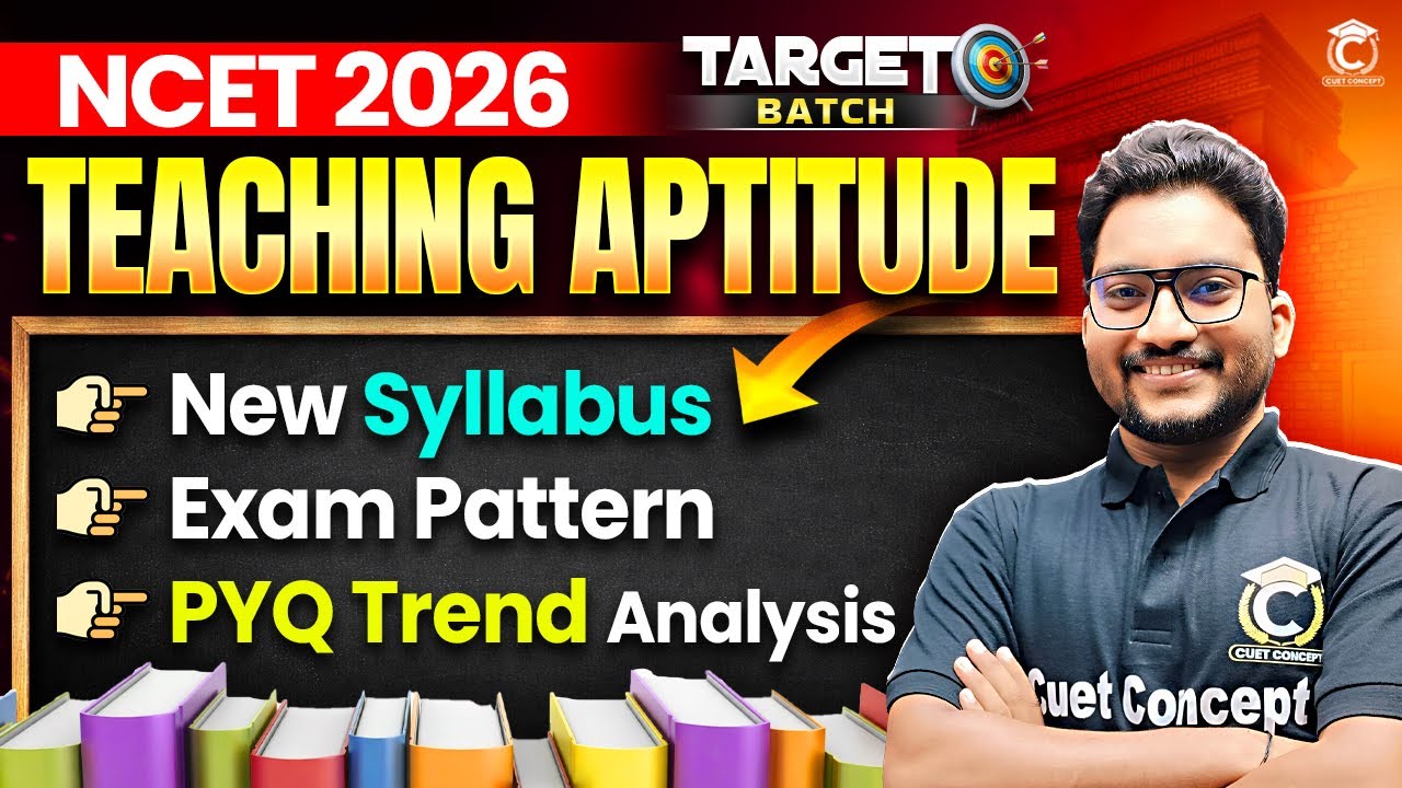 NCET 2026 Teaching Aptitude Syllabus | Master Strategy🎯Syllabus, Pattern, PYQ Trend Analysis 🔥