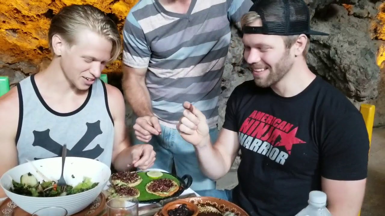 Eating Grasshoppers in Mexico!