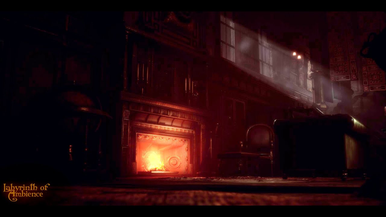 Cozy Mansion Fireplace: Dark Ambient Music for Relaxation