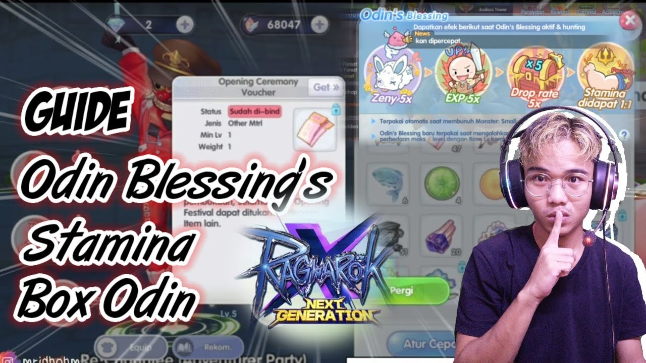 Cara Recovery Odin Blessing Atau Stamina Dan Box Odin Gratis Mempermudah Leveling Cuy !!