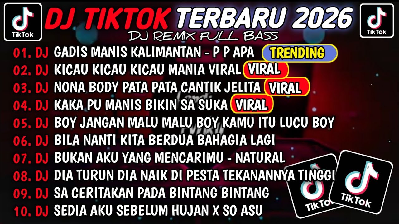 DJ TIKTOK TERBARU 2026🎵DJ GADIS MANIS KALIMANTAN🎵DJ KICAU KICAU KICAU MANIA VIRAL FULL ALBUM 