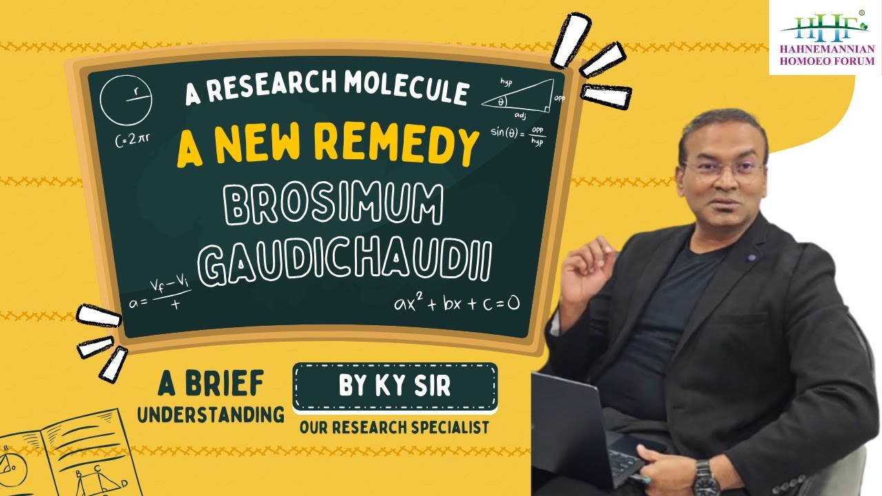 A Brand New Molecule - Research Remedy: BROSIMUM GAUDICHAUDII. A brief understanding by  K.Y Sir