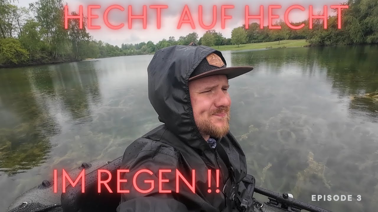 Hecht auf Hecht im Regen / Hecht im verkrauteten See !!!!!!