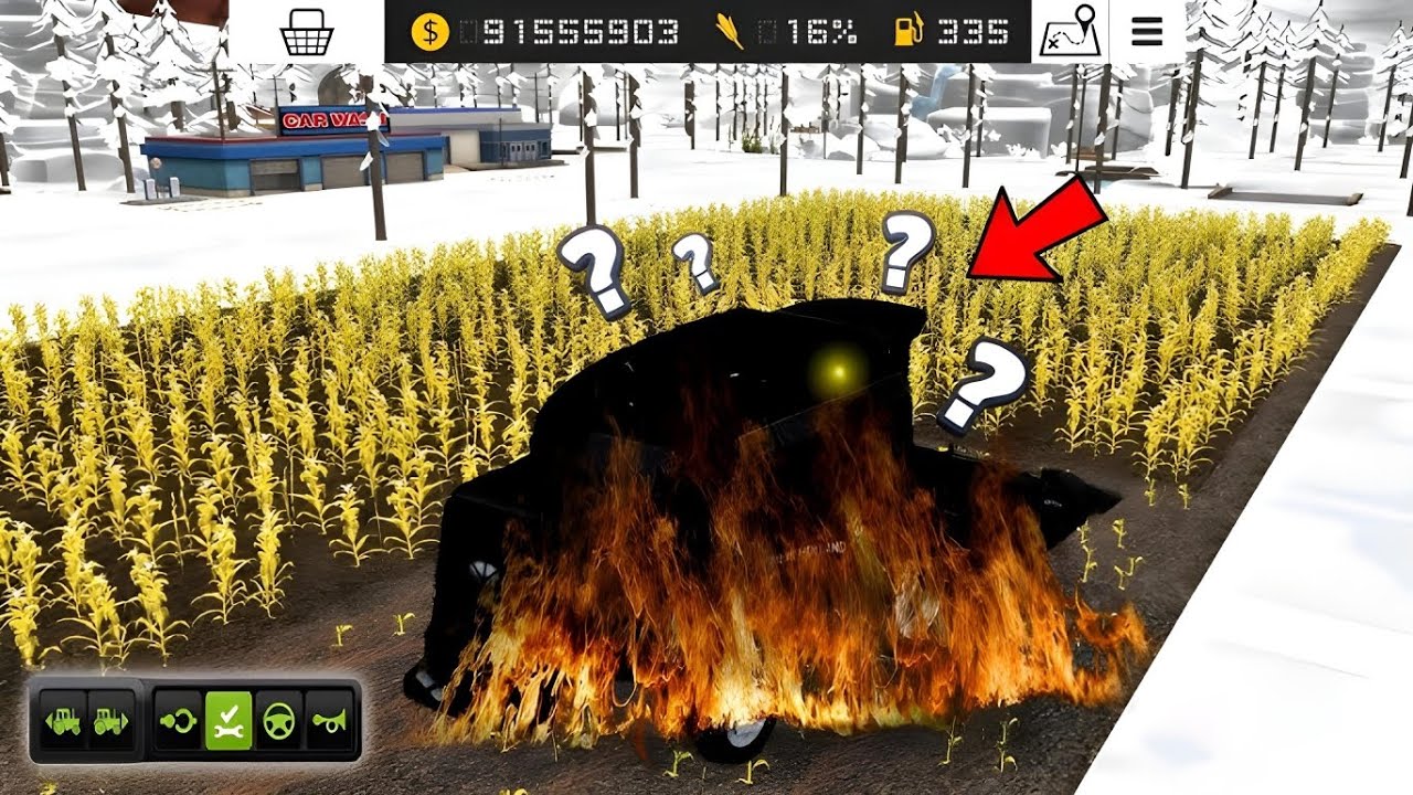 FS 18 Burn Harvester собирает урожай нескольких культур: Farming Simulator 18 Многопользовательск...