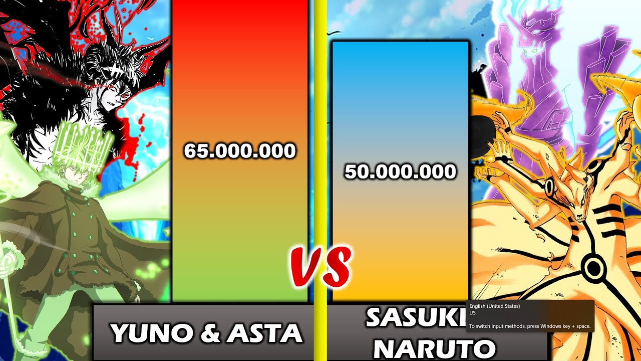 MANA vs JUTSU | Black Clover & Naruto Power Levels