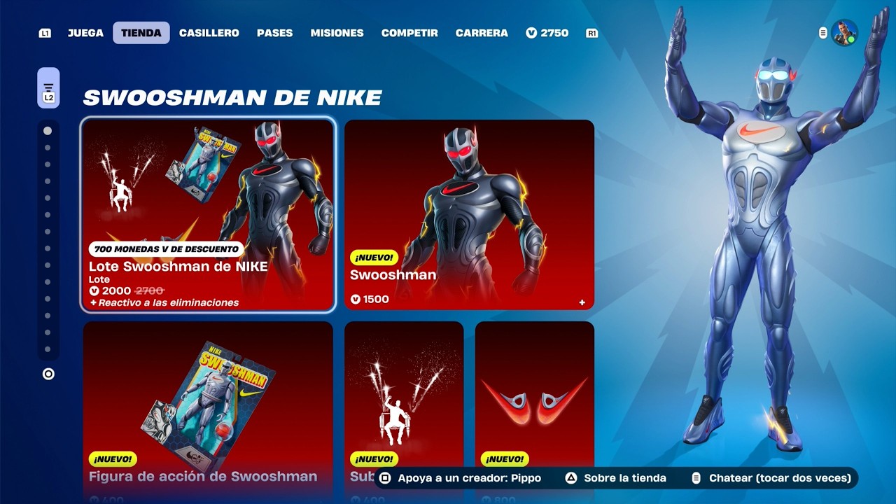 TIENDA BATTLE ROYALE: SWOOSHMAN NIKE | ALERTAS SALVAR EL MUNDO: 0 PAVOS | FORTNITE