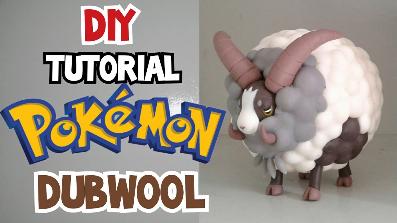 DIY - Pokémon Dubwool - 🐏 Tutorial / Clay Art. Biscuit, Porcelana fria, cold porcelain.