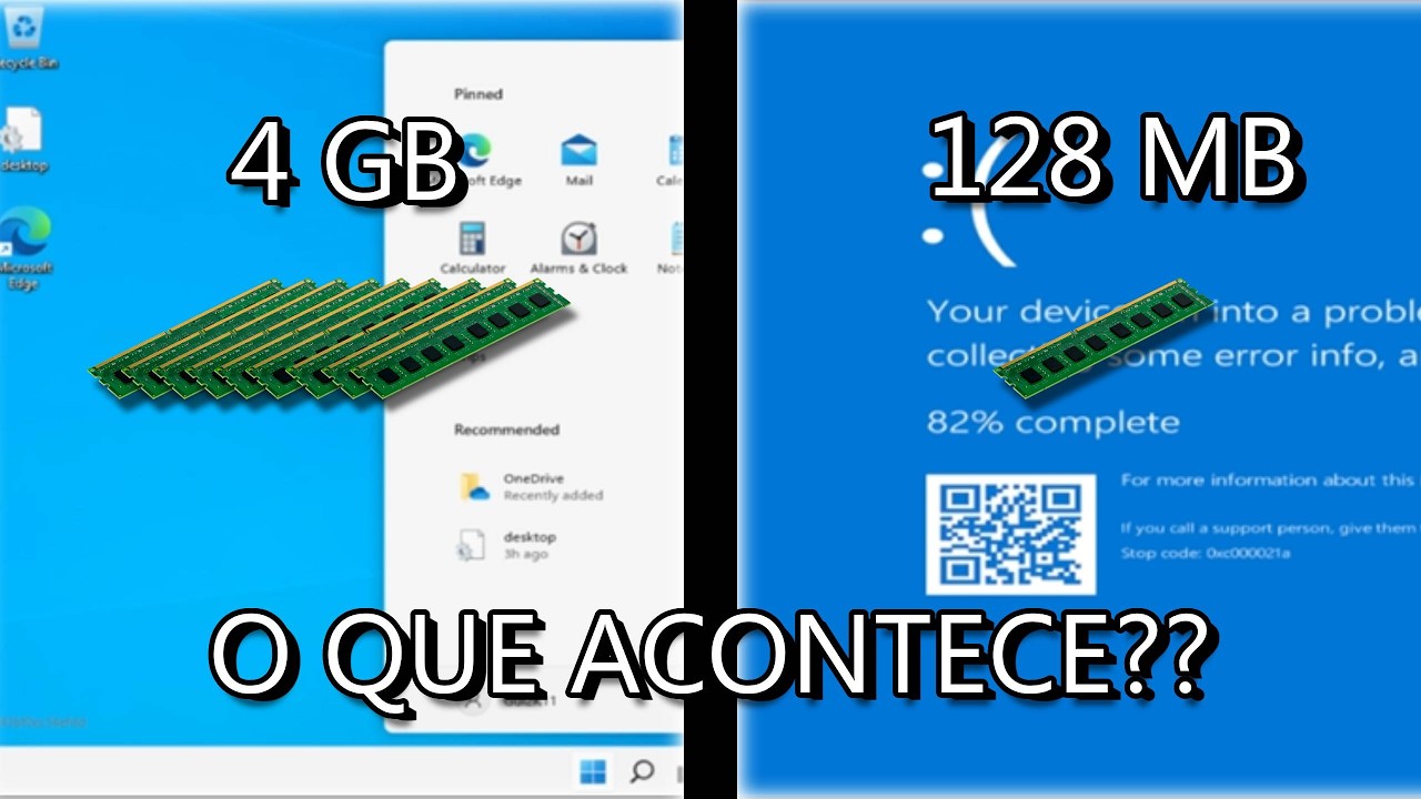 O que acontece se o RAM fica diminuindo no Windows 11 Build 21380?