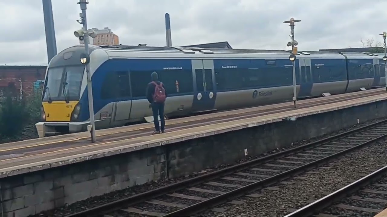 NI Railways trainspotting at Great Victoria Street & Titanic station in Belfast, Northern Ireland