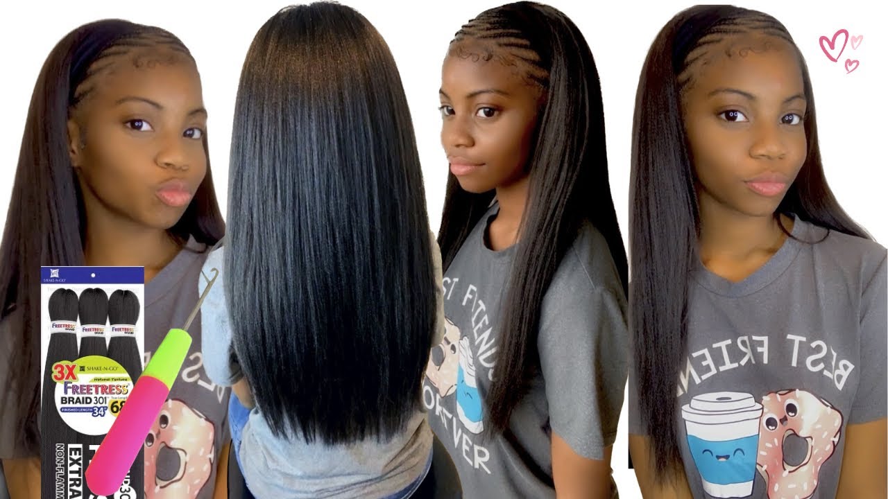 $6 MOST Natural Looking Straight Crochet Braids Ever! | Tutorial