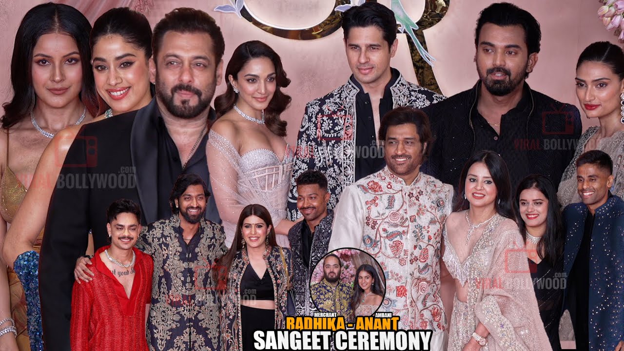 Celebrities and Cricketers arrives at Anant Ambani - Radhika Merchant Sangeet Ceremony