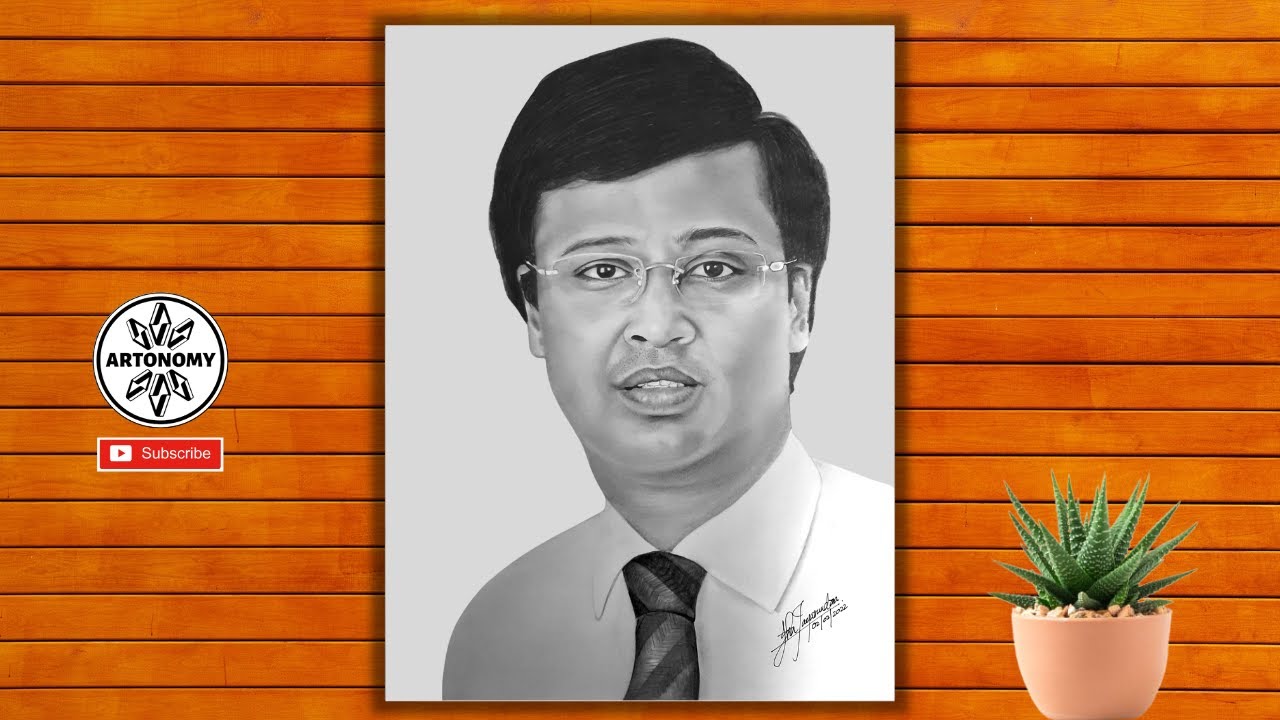 Pencil Portrait Drawing Time-lapse Video | Realistic Portrait