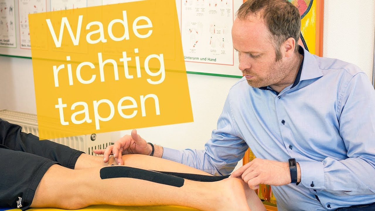 Wade tapen ✅ Zerrung | Muskelfaserriss | Achillessehnenschmerzen (Anleitung)