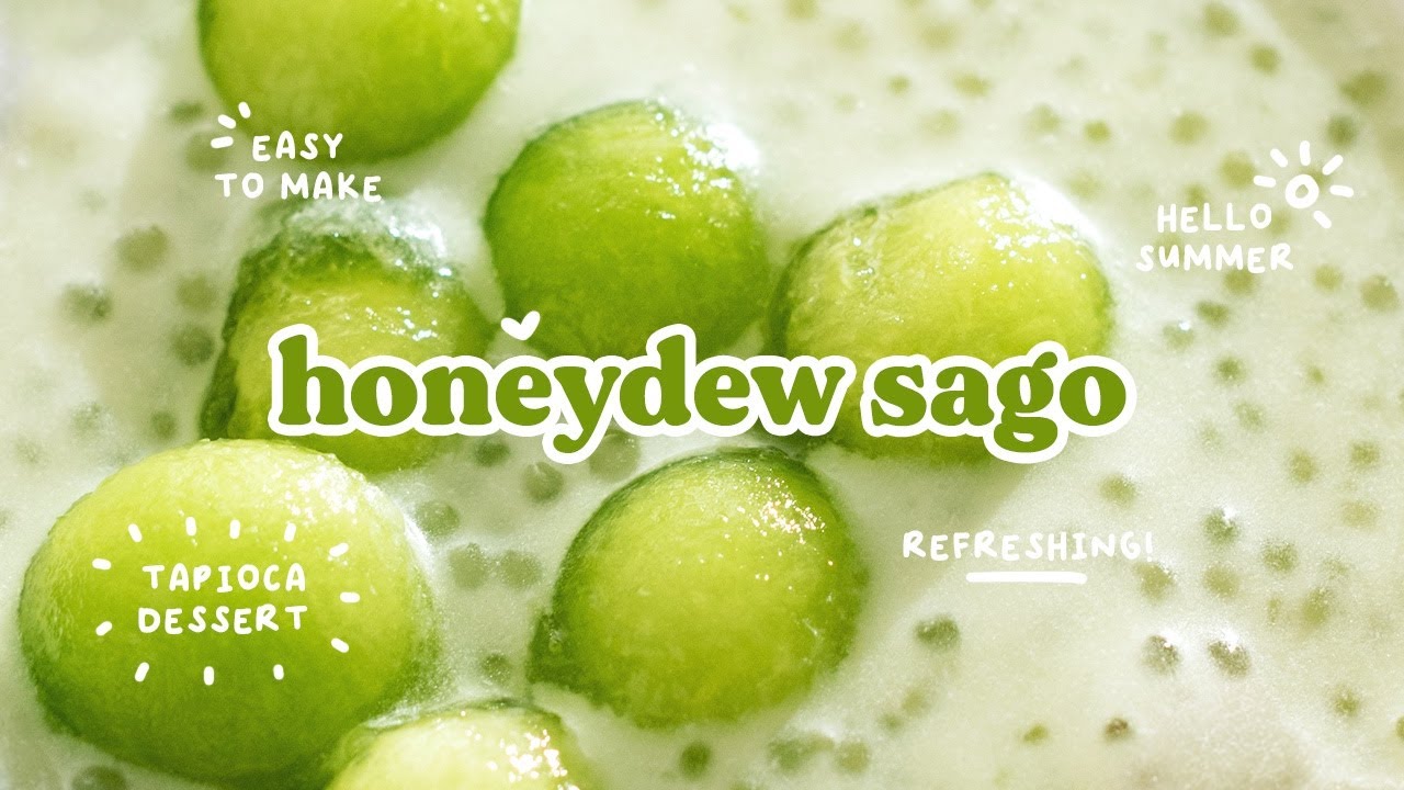 HONEYDEW SAGO recipe 🍈 you only need 4 ingredients to make this