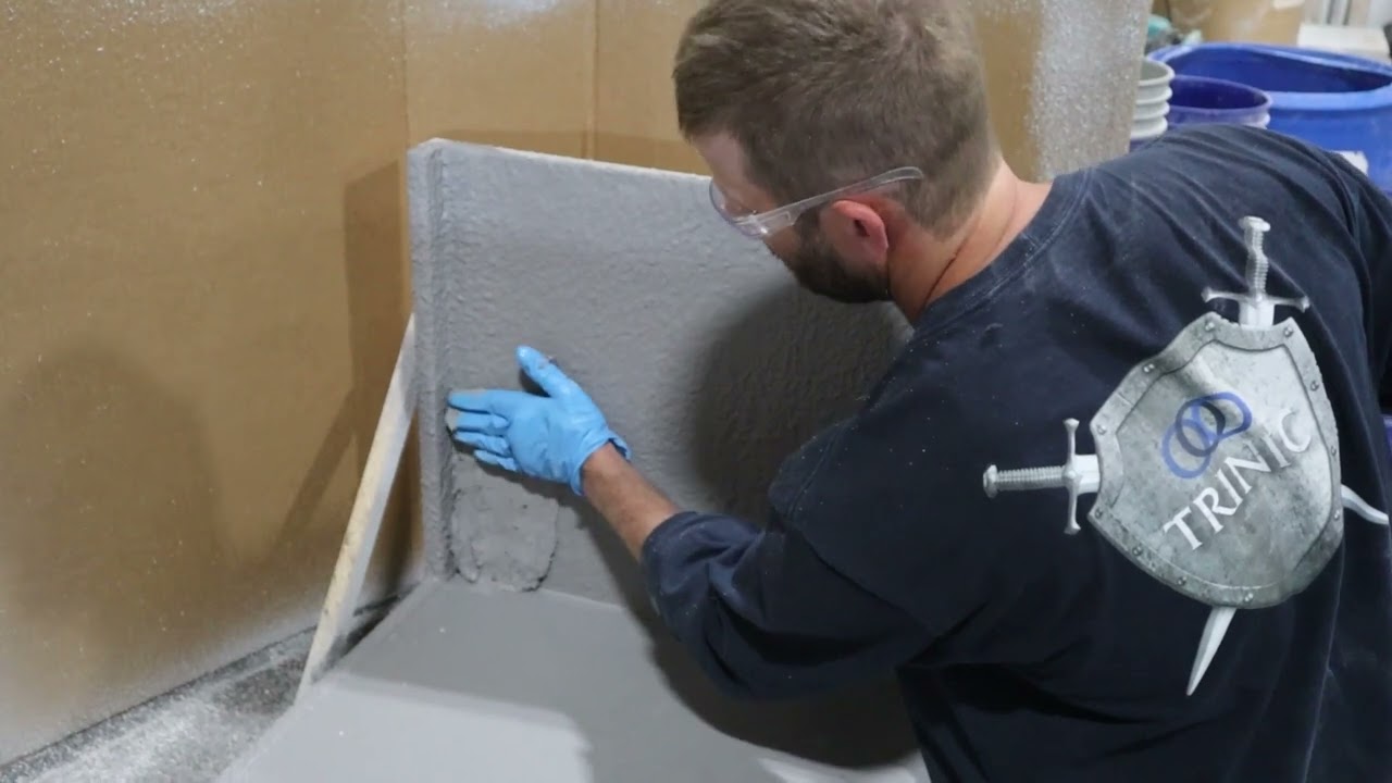 Trinic GFRC  spray and hand-packed back coats