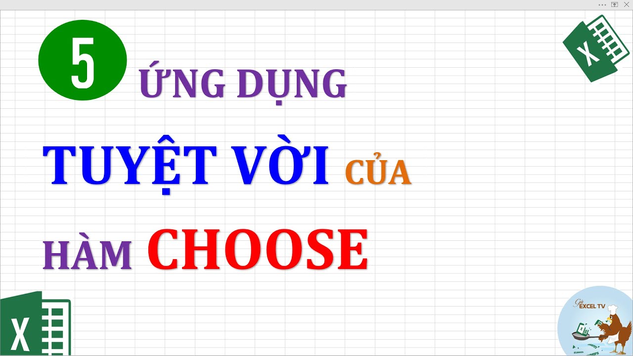5 Ứng dụng tuyệt vời của hàm CHOOSE trong Excel