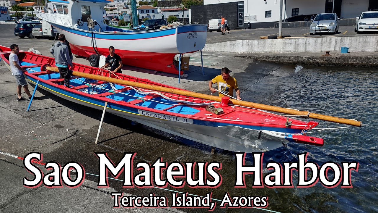 Sao Mateus Harbor, Azores - 4K