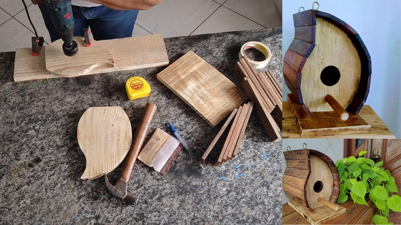 COMO FAZER UMA LINDA CASINHA DE MADEIRA PARA PASSARINHOS
