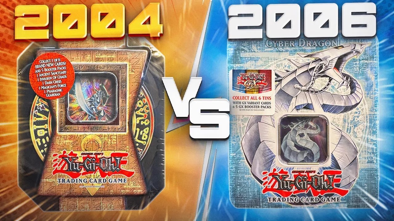 VINTAGE Yugioh Tin Opening Battle! (2004 Vs 2006)