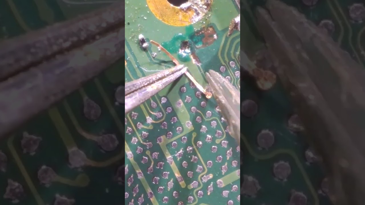 CPU reballing, point CLK endommagé - Switch OLED 