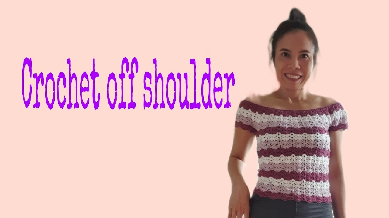 Easy crochet off shoulder top,how to crochet off shouder