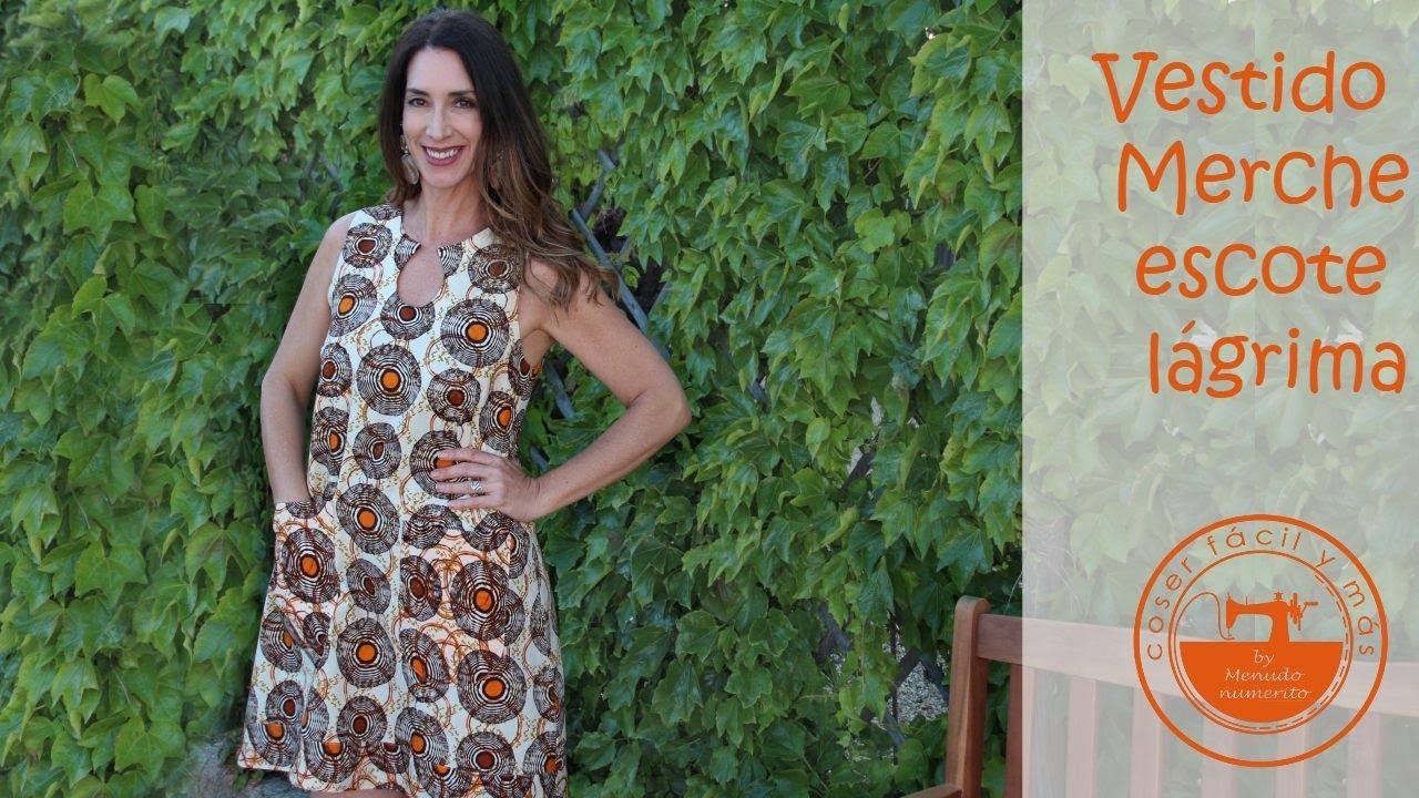 Vestido Merche, con escote lágrima
